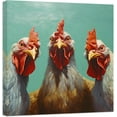 thumbnail image 1 of ZHONGYUTONG Kitchen Rooster Canvas Wall Art Farm Chicken Pictures Prints Country Vintage Animal Artwork Farmhouse Decor Framed (20.00" x 20.00"), 1 of 6