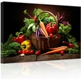 thumbnail image 1 of ZHONGYUTONG Kitchen Wall Art Colorful Vegetables Picture Various Fresh Fruits Canvas Prints for Kitchen Restaurant Dining Room Decor Framed (20.00" x 30.00"), 1 of 6