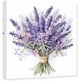 thumbnail image 1 of ZHONGYUTONG Lavender Bathroom Wall Decor Purple Lavender Canvas Wall Art Floral Plants Painting Print Modern Bedroom Decor Frame (28.00"x28.00"), 1 of 6