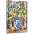 thumbnail image 1 of ZHONGYUTONG Lemon Canvas Wall Art Yellow Lemon Pictures Wall Decor Fruits Painting for Kitchen Dining Room Framed (12.00" x 18.00"), 1 of 5