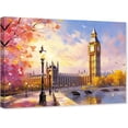 thumbnail image 1 of ZHONGYUTONG London Canvas Wall Art Cityscape Picture London Theme Painting Big Ben Tower Artwork Modern Poster for Living Room Decor Framed (12.00" x 18.00"), 1 of 5