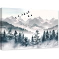 thumbnail image 1 of ZHONGYUTONG Misty Forest Canvas Wall Art Foggy Landscape Pictures for Wall Mountain Scenery Painting Print for Bedroom Decor Framed (12.00" x 18.00"), 1 of 5
