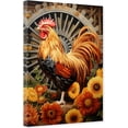 thumbnail image 1 of ZHONGYUTONG Rooster Canvas Wall Art Vintage Chicken Picture Print Farm Animal Flower Painting for Farmhouse Kitchen Decor Framed (28.00" x 42.00"), 1 of 5