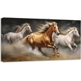 thumbnail image 1 of ZHONGYUTONG Running Horses Wall Art Wild Animal Pictures Vintage Horses Canvas Prints Large Artwork for Home Office Living Room Decor Framed (16.00" x 32.00"), 1 of 6