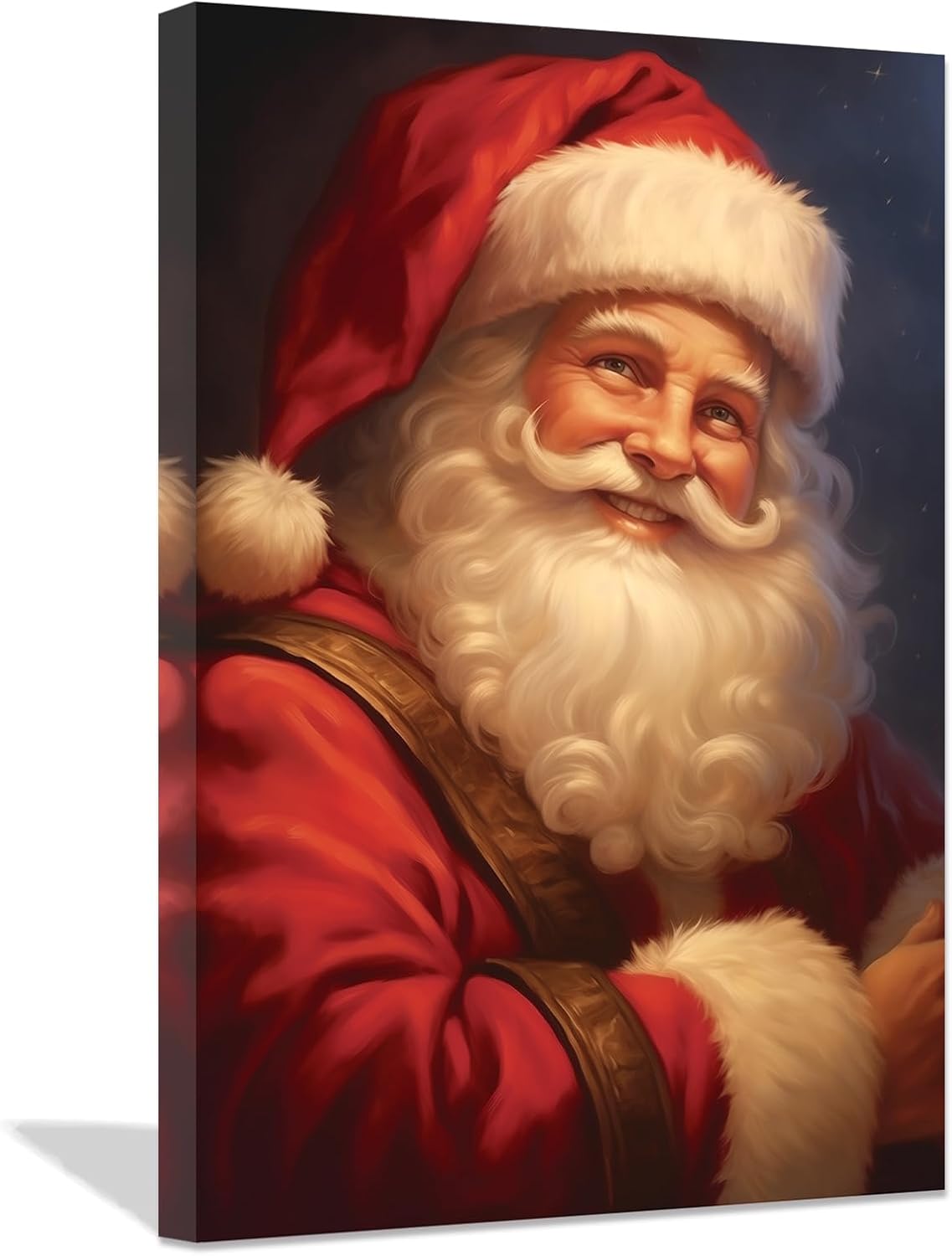 ZHONGYUTONG Santa Claus Secret Canvas Wall Art Christmas Picture Prints New Year Poster (12"x18")
