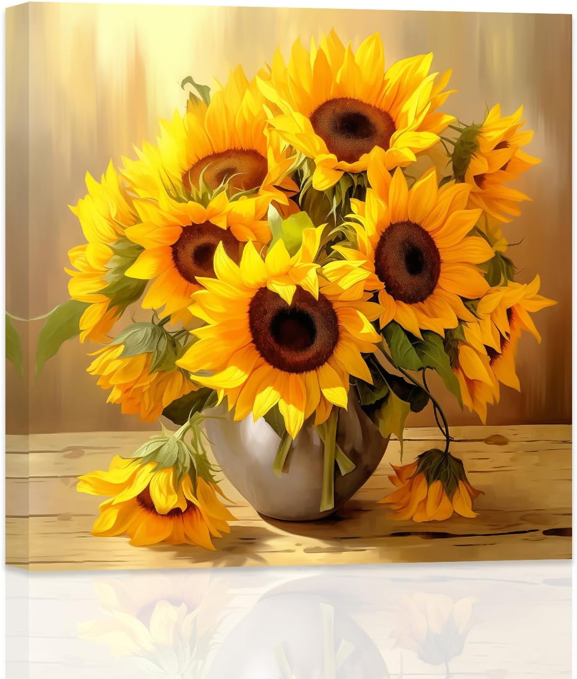 ZHONGYUTONG Sunflower Wall Art Canvas Yellow Flower Pictures Wall Decor ...