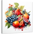 thumbnail image 1 of ZHONGYUTONG Tropical Fruit Wall Art Colorful Fruit Canvas Prints Kitchen Pictures Painting for Dining Room Decor Framed (24.00" x 24.00"), 1 of 5