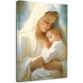 thumbnail image 1 of ZHONGYUTONG Virgin Mary and Jesus Canvas Picture God Painting Prints Christian Artwork Wall Decor for Office Church Prayer Room Framed (24.00" x 36.00"), 1 of 5