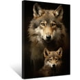 thumbnail image 1 of ZHONGYUTONG Wolf Canvas Wall Art Cute Baby Wolf Picture Prints Forest Animal Portraits Paintings Vintage Artwork for Kids Room Nursery Framed (12.00" x 18.00"), 1 of 6
