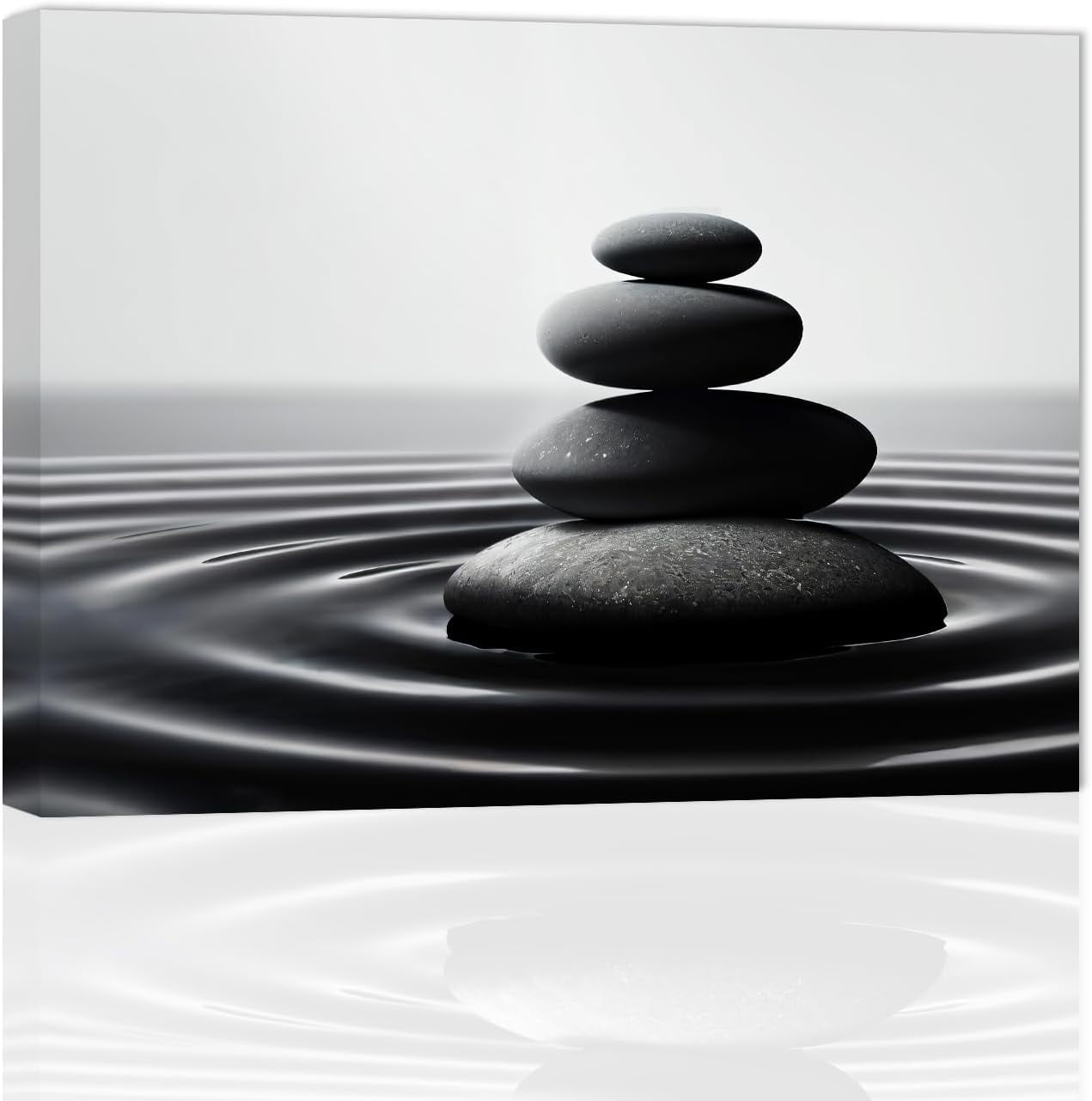 ZHONGYUTONG Zen Stone Wall Art Black and White Zen Canvas Picture Spa ...