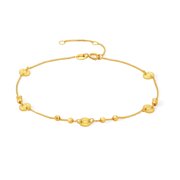 ZHOU LIU FU 18K Gold Chain Bracelet Copper Chinese Feng Shui Fortune Coins Beaded Timeless Daily Jewelry for Women C0721051