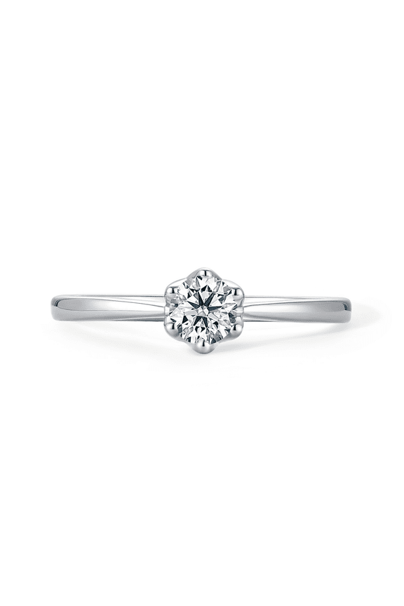 18K White Gold Solitaire Ring for Women Lover Size 15 KGDB021038