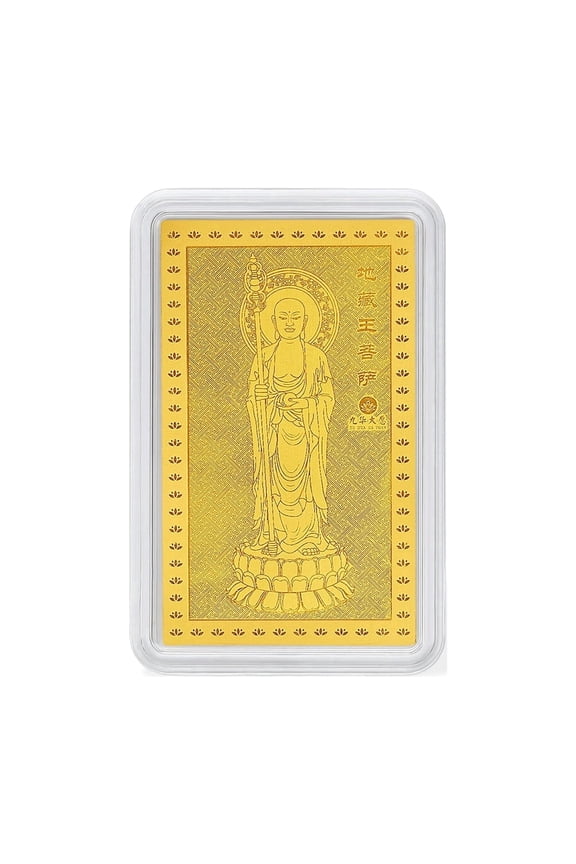 9999 Gold Buddha Lucky Gifts Fine Jewelry Pendant Feng Shui Charm Chinese Buddhist Pure Gold Gift for Women Men A1814863