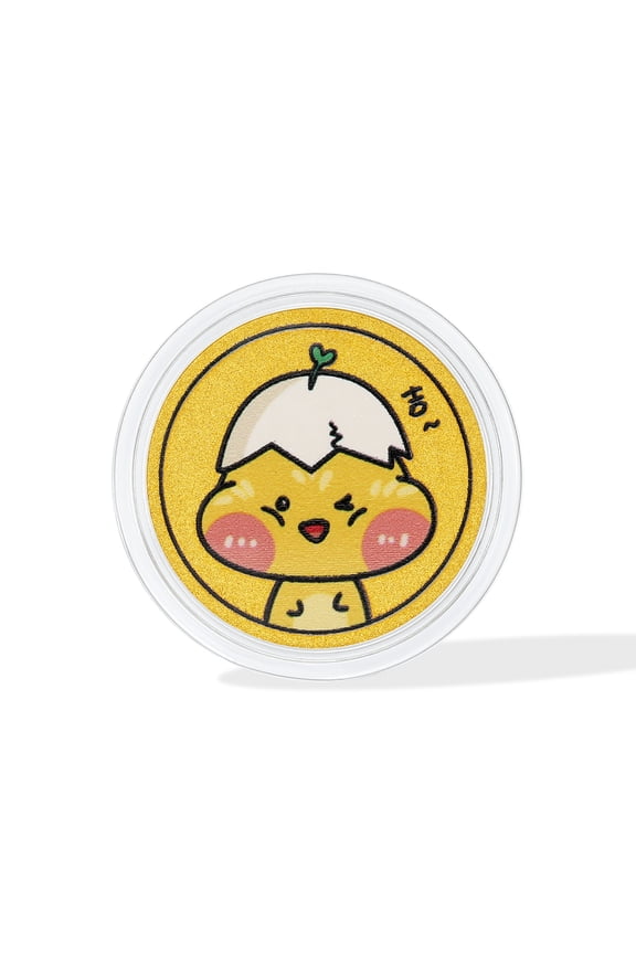 24K Solid Gold Jewelry Gifts, Rooster Dragon Zodiac, Round Gold Ingot Pendant Anniversary Wishes Gift for Women Men Lover