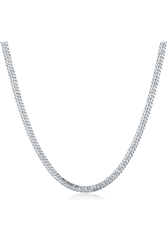 925 Strling Silver 4.8mm Miami Cuban Link Chain for Men 22inch Chunky Cuban Chain Men Necklace Birthday Father Day Gift for Dad Son Husband