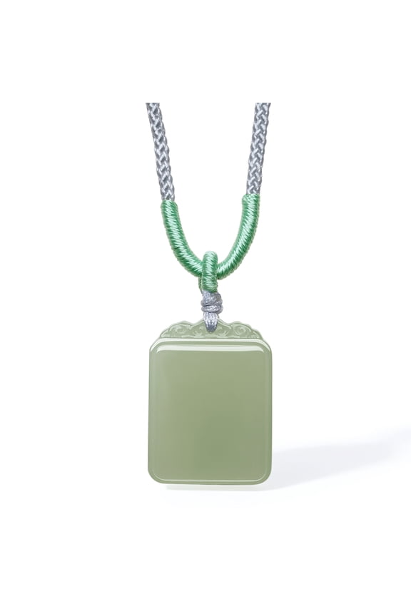 Green Stone Pendant Necklace Healing Handcrafted Jewelry for Her Birthday Anniversary 25.6-29.5" Y0414291