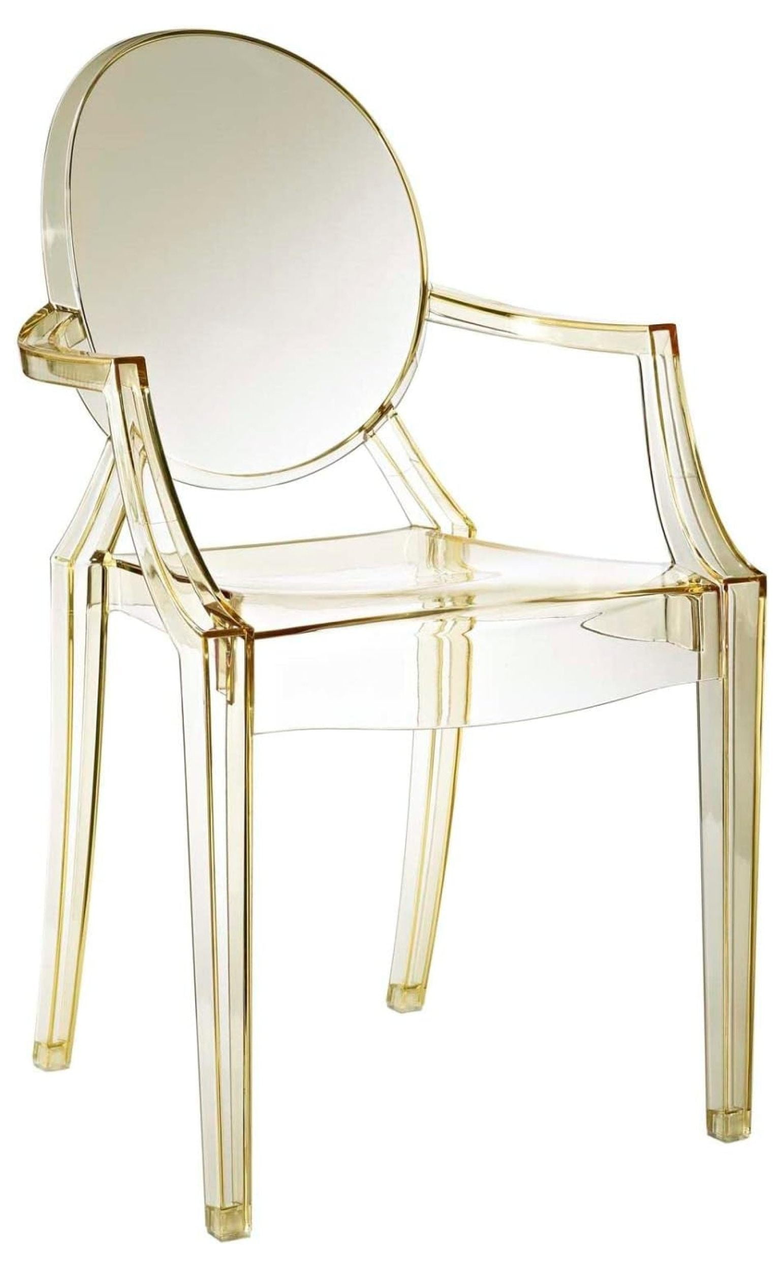 Casper Yellow Acrylic Modern Dining Armchair