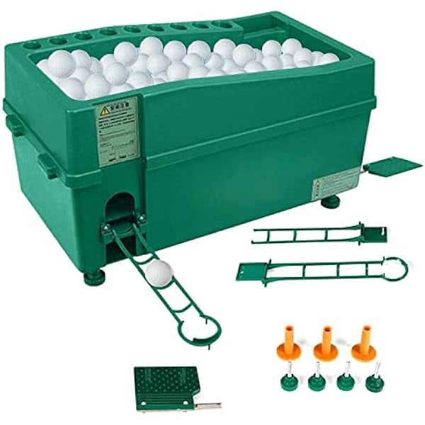 ZHOUB Golf Ball Dispenser Machine Powerless Automatic Tee Up Machine No Electricity Required