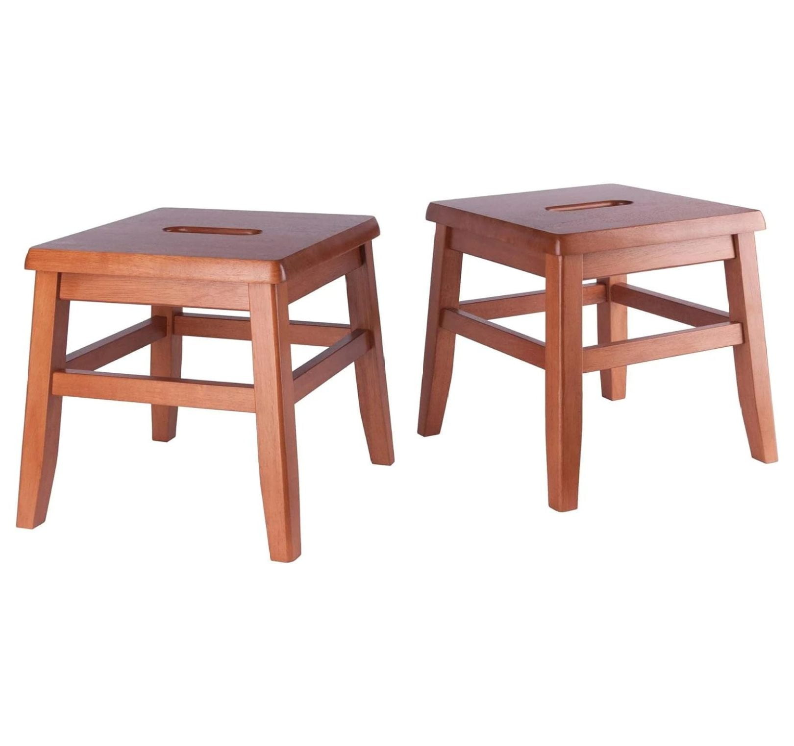 Rustic Gray Solid Wood 12" Conductor Stool Set