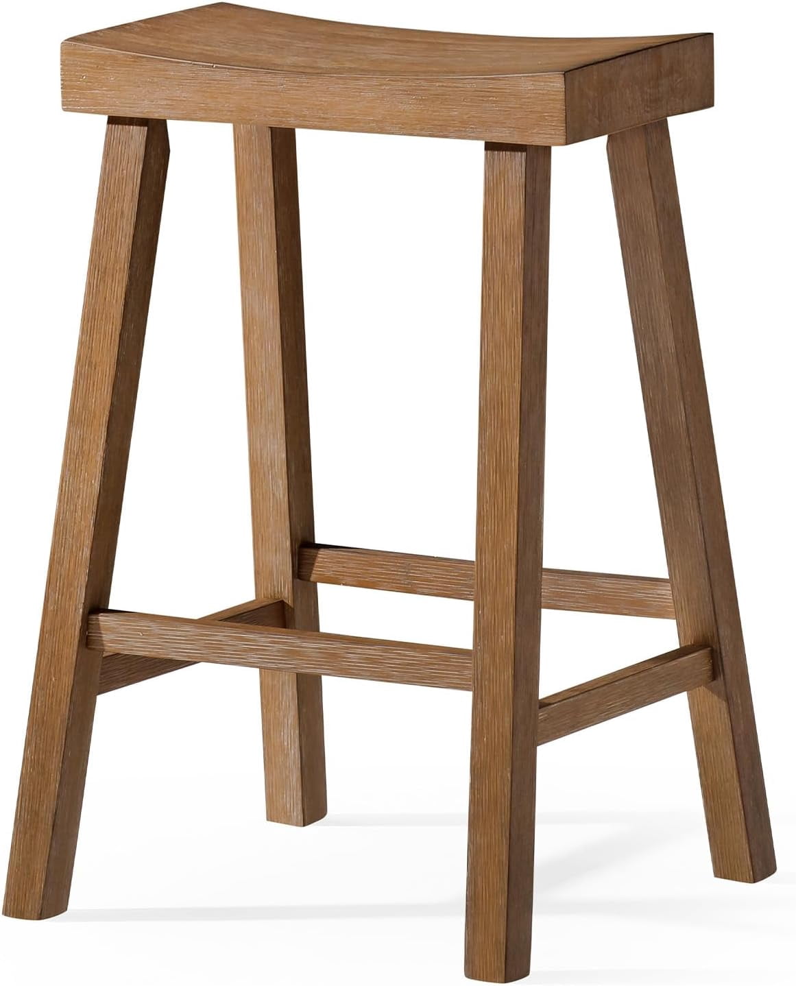 ZHOUB Vincent 31 Inch Kitchen Bar Stool, Modern Farmhouse Wood Barstool ...
