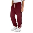 thumbnail image 1 of ZHOUCHANKIDS Boys Jogger Pants with Contrast Stripes Elastic Tapered Sweatpants for Kids Athletic Playwear Comfortable Casual 7-8 Years, 1 of 6