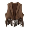 thumbnail image 1 of ZHOUCHANKIDS Boys' Outerwear Jackets Cardigan Vest Western Cowboy Cow Girl Vest Tassel Fringe Waist Coat Top Party, 1 of 8