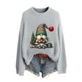 thumbnail image 1 of ZHOUCHANKIDS Classic Cute Sweaters Christmas Sweaters for Women with Fun Patterns and Animals Lightweight Sweaters Winter Outfits Grey XXL, 1 of 6