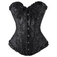 thumbnail image 1 of ZHOUCHANKIDS Corset Tops for Women Lace up Boned Bustier Floral Overbust Corset for Halloween Renaissance Corset L2 XXL, 1 of 4
