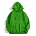 thumbnail image 1 of ZHOUCHANKIDS Cute Plain Hoodies for Women Teen Girls 2026 Solid Sweatshirt Pullover Long Sleeve Basic Tops Green, 1 of 2