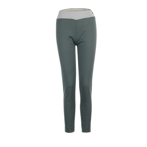 ZHOUCHANKIDS Fashion Casual Women's Printed Thermal Underwear High Waist Long Pants for Warmth and Comfort Dark Gray XXXL