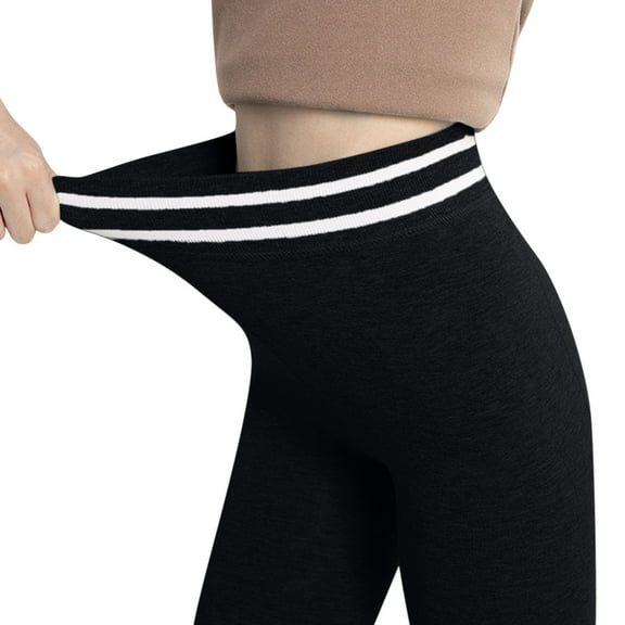 ZHOUCHANKIDS Lined Leggings Women - Winter Warm Thermal Thick Tights High Waisted Yoga Pants Black One Size