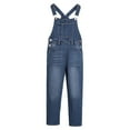 thumbnail image 1 of ZHOUCHANKIDS Girls Denim Overalls Slim Fit Stretch Jeans for Teenage Girls Casual Jumpsuit Pants Comfortable Playwear for Kids 11-12 Years, 1 of 7