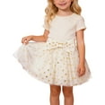 thumbnail image 1 of ZHOUCHANKIDS Girls Layered Tutu Skirt Sparkling Sequin Tulle Dance Skirts White 12-18 Months, 1 of 3