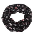 thumbnail image 1 of ZHOUCHANKIDS Holiday Christmas Pattern Print Women's Infinity Scarf Lightweight Black S, 1 of 2