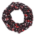 thumbnail image 1 of ZHOUCHANKIDS Holiday Christmas Pattern Print Women's Infinity Scarf Lightweight Red S, 1 of 2