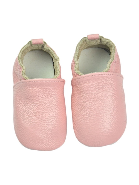 Infant First Walking Shoes Boys Sneakers First Walking Shoes for Toddlers Soft Leather Crawling Shoes with Suede Soles Non- Footwear Easy On Baby Shoes