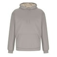 thumbnail image 1 of ZHOUCHANKIDS Male Autumn and Winter Hooded Warm and Com fortable Thick Wool and Velvet Bottoming Sweatshirt Long Sleeved Round Neck Top Sweatshirt Gray Large, 1 of 8
