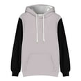 thumbnail image 1 of ZHOUCHANKIDS Men's Casual Pullover Hoodie with Drawstring and Kangaroo Pocket Colorblocking Casual Sport Hiking Winter Oversized Hoodie Sweatshirt Outwear Light Gray, 1 of 3