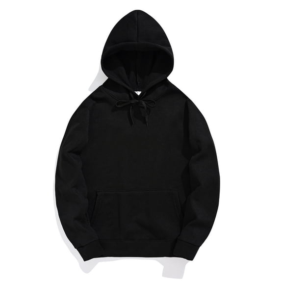 ZHOUCHANKIDS Men's Hooded Sweater with Front Pocket for Autumn and Winter Comfort Soft and Durable Blend Fabric Ideal for Casual Outdoor Activities Black XXXL