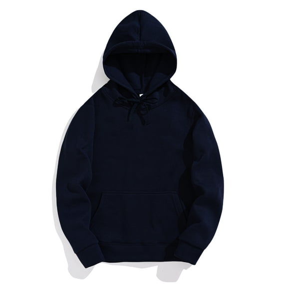 ZHOUCHANKIDS Men's Hooded Sweater with Front Pocket for Autumn and Winter Comfort Soft and Durable Blend Fabric Ideal for Casual Outdoor Activities Navy XXXL