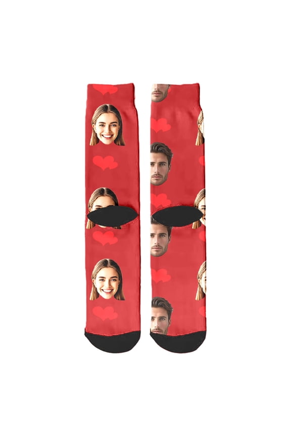 Men's Valentine's Day Low-Cut Socks - Moisture-Wicking, Anti-Chafe Seams & Stay-In-Place Design, Great Gift for Boyfriend for Casual, Work or Travel Use Red One Size