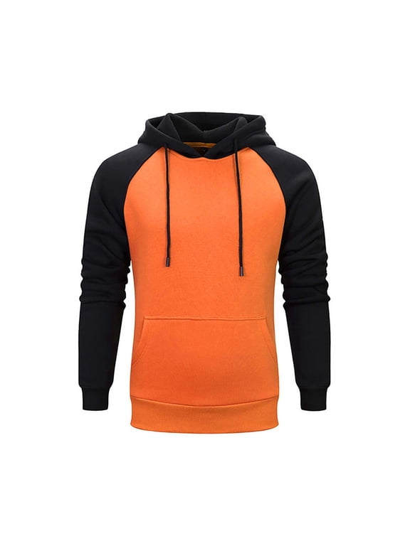 Mens Hoodie European Code foreign Trade New Mens Hooded Couple Hoodie Sweatshirt Coffee Small