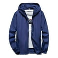 thumbnail image 1 of ZHOUCHANKIDS Mens Windbreaker Jackets Lightweight Hooded Zippered Jackets for Men Hiking Cycling Sportswear BU1 XXXXXXL, 1 of 3