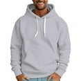 thumbnail image 1 of ZHOUCHANKIDS Mens Zip Up Hoodie Long Sleeve Full Zip Hooded Sweatshirt Pullover with Pocket Light Gray Medium, 1 of 5