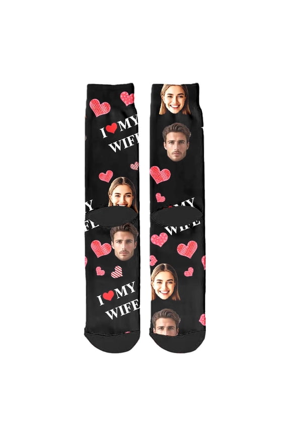 Novelty Valentine's Day Socks for Men - Soft Cotton with 4-Way Stretch, Mid-Calf Length & Durable Stitching, Great Stocking Stuffer Gift, Comfortable for All-Day Wear Black One Size