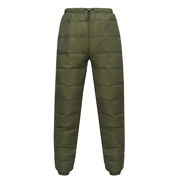 ZHOUCHANKIDS Snow Pants Womens Winter Windproof Down Pants Warm Outdoor Ski Pants Padded Loose Ultralight Warm Trousers Green L