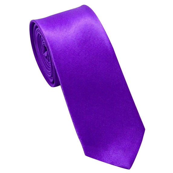 ZHOUCHANKIDS Solid Color Ties for Men, Formal Mens Ties, Neck Tie, Classic Tie for Boys Women Teens, Wedding Business Necktie Dark Purple M