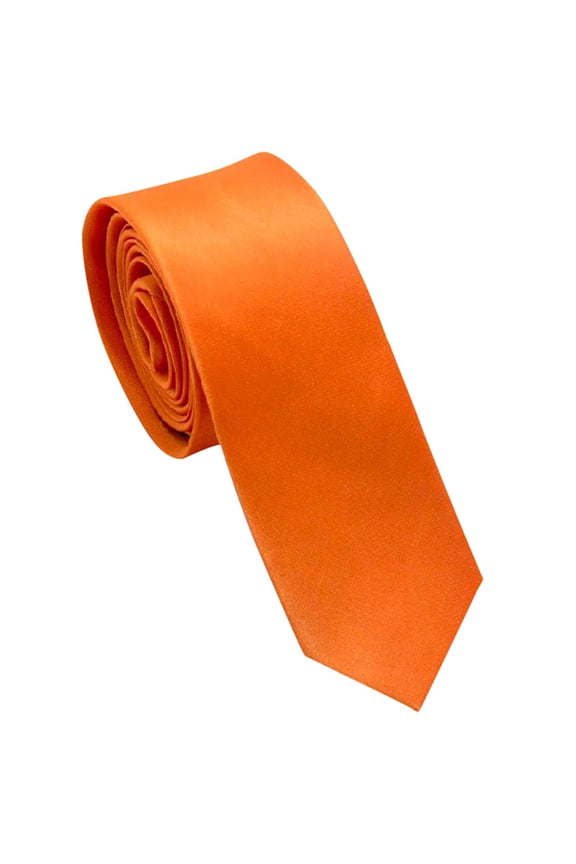 Solid Color Ties for Men, Formal Mens Ties, Neck Tie, Classic Tie for Boys Women Teens, Wedding Business Necktie Orange M