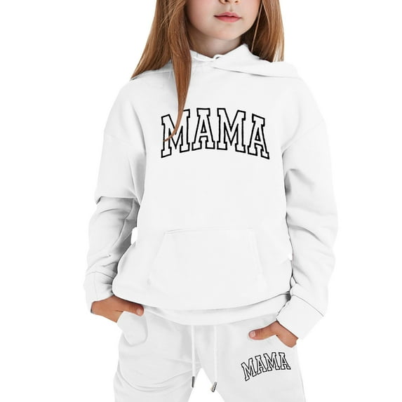 ZHOUCHANKIDS Stylish Girls Outfits Set for Casual Winter Wear Trendy Printed Hooded Sweatshirt Ensemble for Ages 1 to 9 with Easy Care instructions