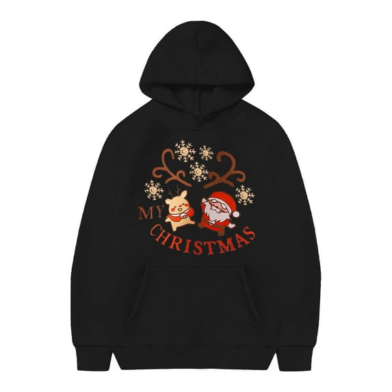 ZHOUCHANKIDS Sweatshirts Hoodies for Girls Trendy Graphic Boys and Girl Christmas Snowflake Long Sleeve Winter Warm Xmas Print Pullover Sweater Shirts 12-13 Years